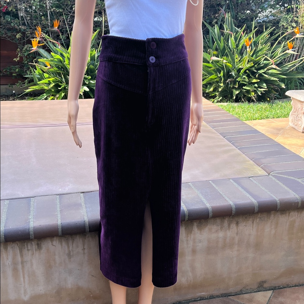 Free People Deep Purple Midi Skirt